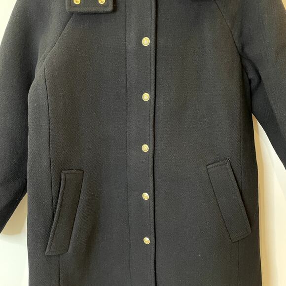 J.Crew Stowe Parka Italian Stadium Cloth Midi City Classic Office CD571 Black 0 - Picture 5 of 16